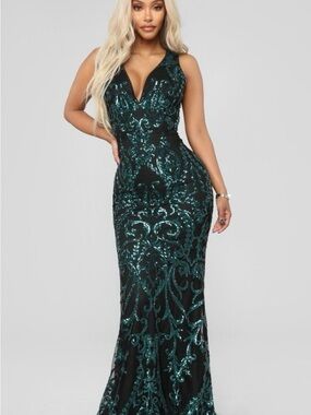 Fashion Nova Dara Sequin Gown Dress